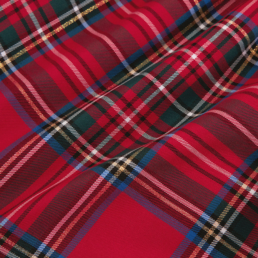 Red Tartan Plaid Babydoll Dress