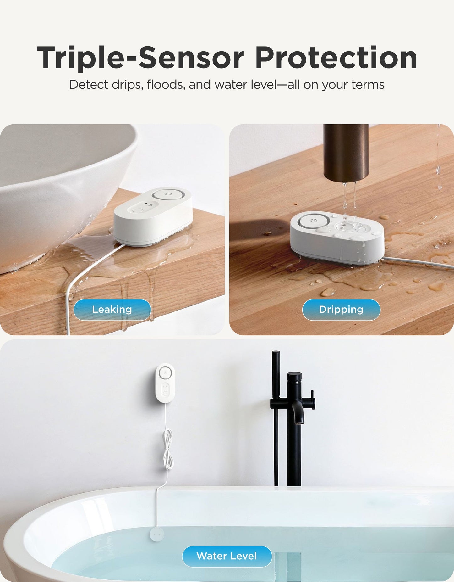 GoveeLife Water Leak Detector 1s With Sensor Cable
