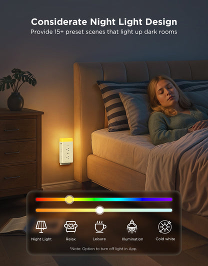 【Business Only】Govee Smart Plug Outlet Extender With Night Light