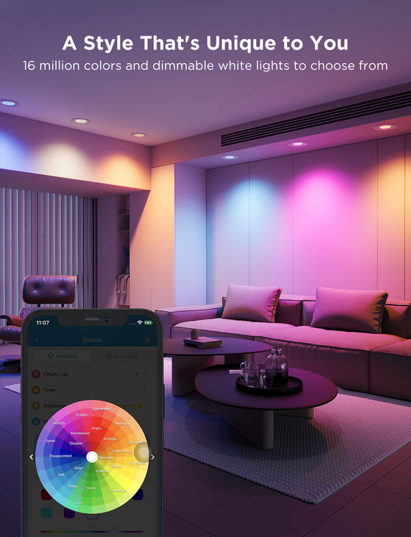 Refurbished Govee 6-Inch Smart Retrofit Recessed Can Lights