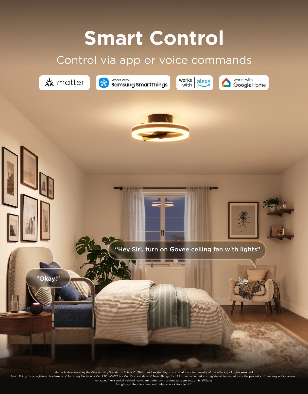 [🎁Prime Day Prize] Govee 20-Inch Ceiling Fan With Lights