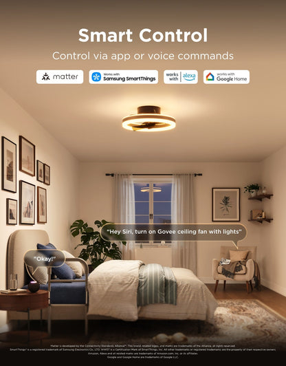 [🎁Prime Day Prize] Govee 20-Inch Ceiling Fan With Lights