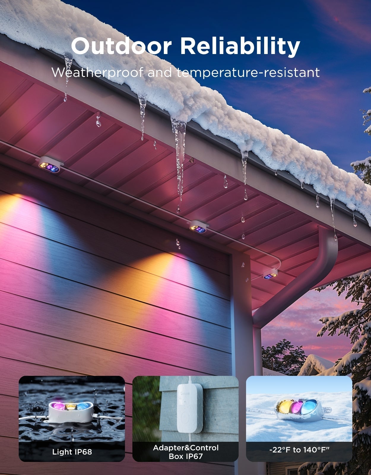 Refurbished Govee Permanent Outdoor Lights Prism