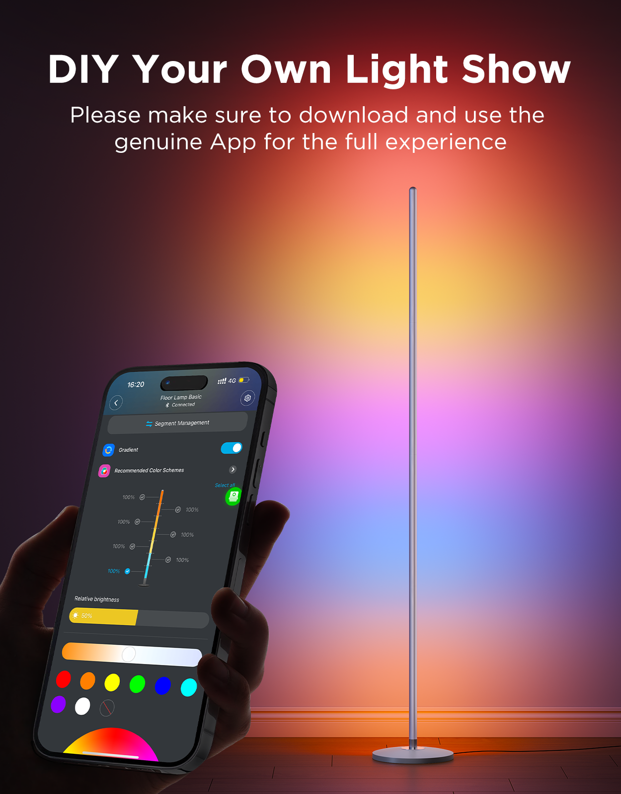 Refurbished Govee RGBICW Smart Floor Lamp Basic