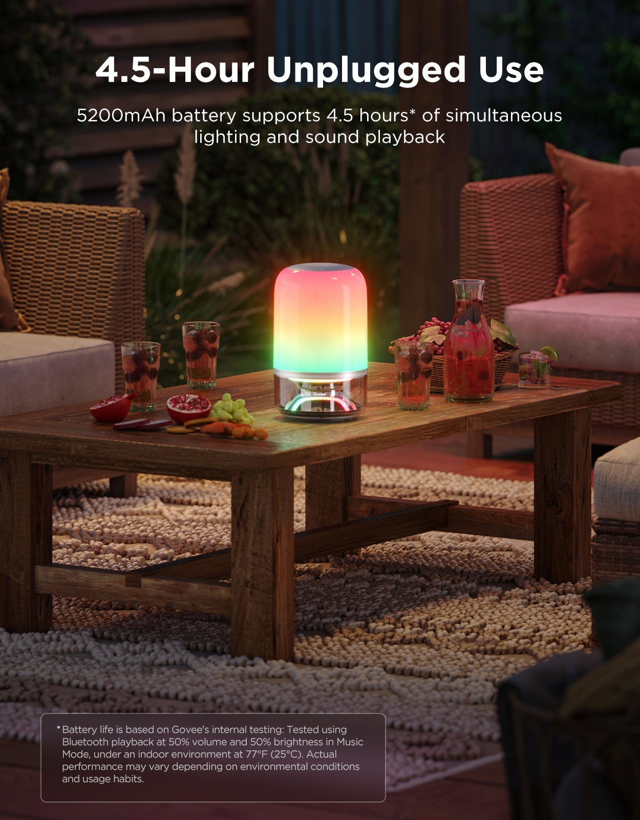 Refurbished Govee Table Lamp 2 Pro x Sound by JBL