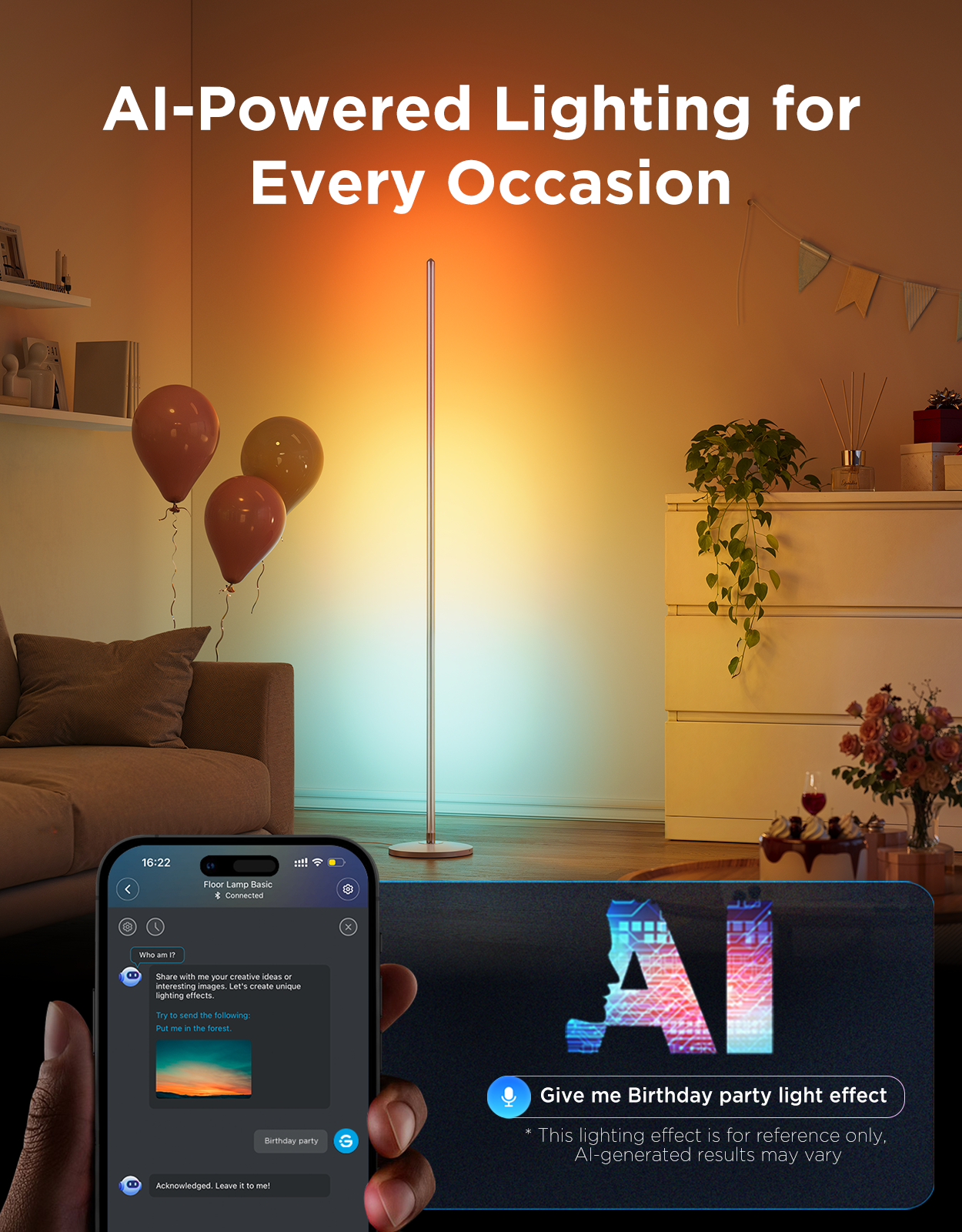 Refurbished Govee RGBICW Smart Floor Lamp Basic