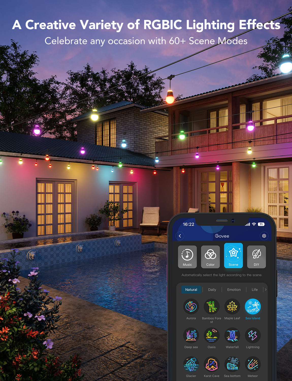 Refurbished Outdoor String Lights H1