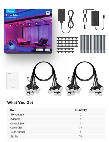 【Business Only】Govee Outdoor String Lights 2