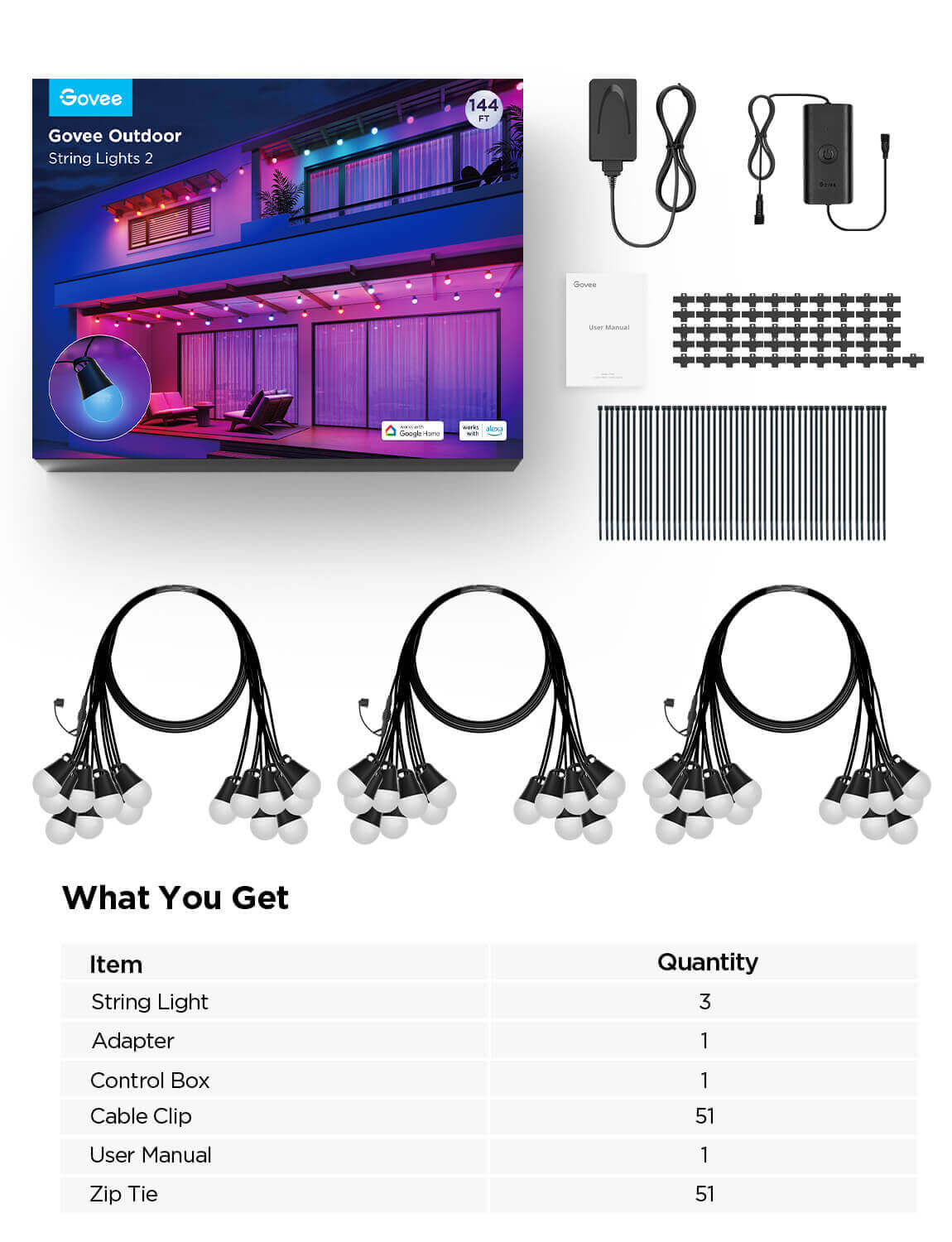 【Business Only】Govee Outdoor String Lights 2