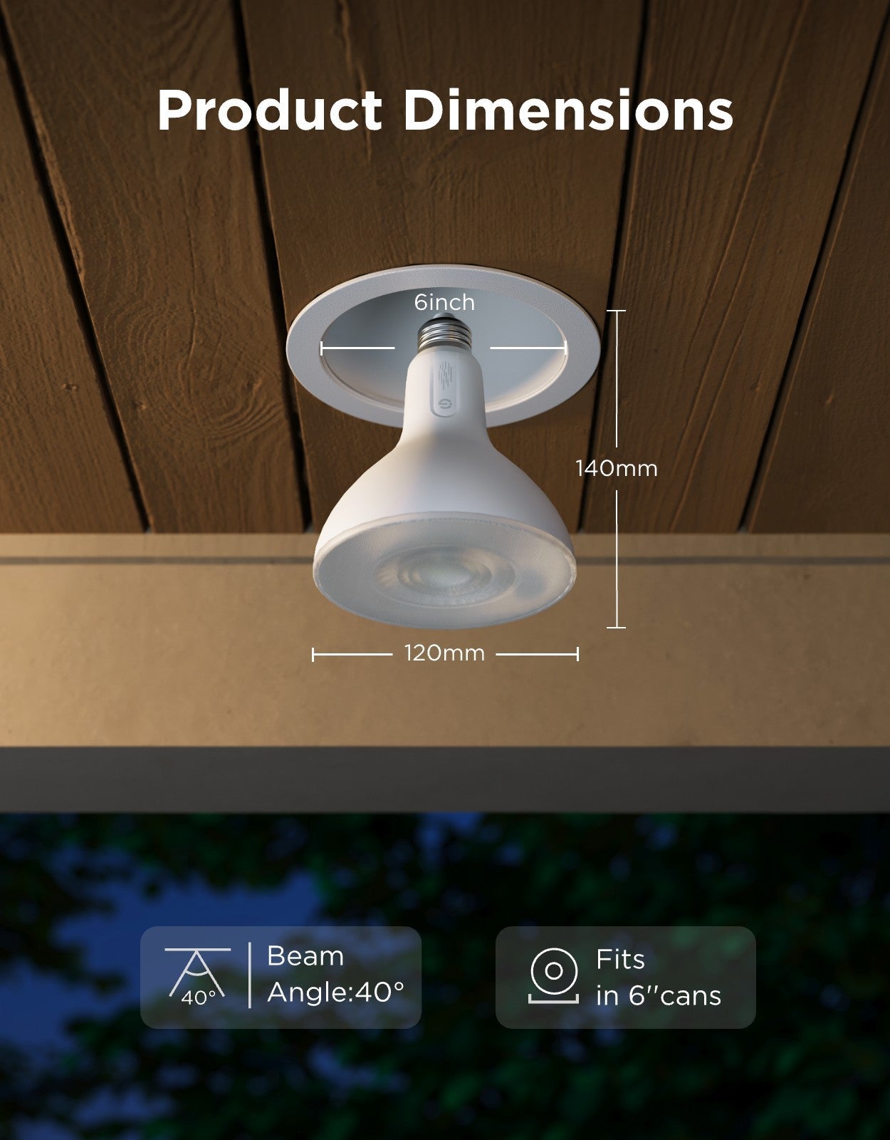 Govee PAR38 Smart Outdoor Bulb E26 1300lm