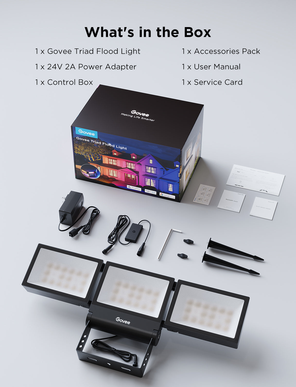 [Super Sale] Govee Outdoor Triad Flood Lights