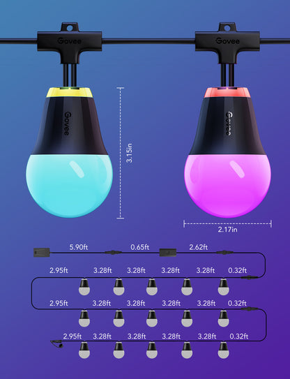 Refurbished Outdoor String Lights H1