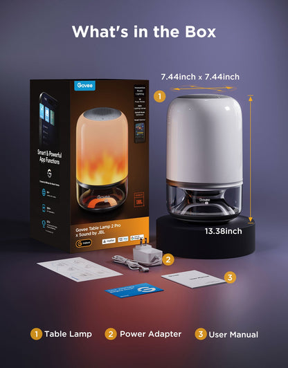 Refurbished Govee Table Lamp 2 Pro x Sound by JBL