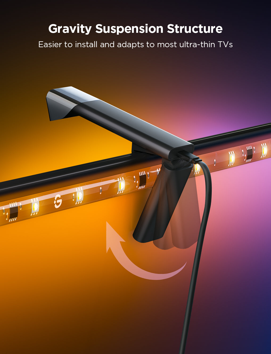 backlight television installation