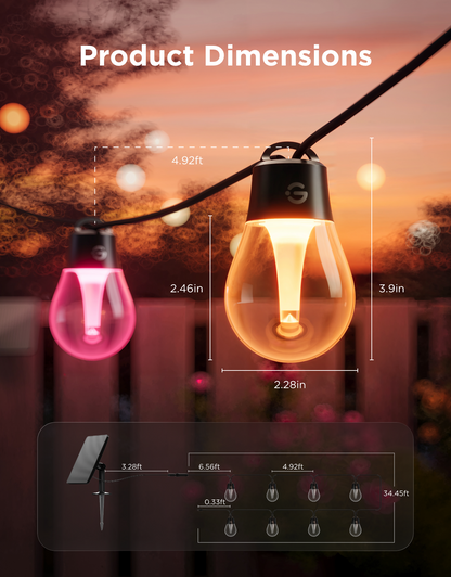 [🎁Prime Day Prize] Govee Outdoor Solar String Lights