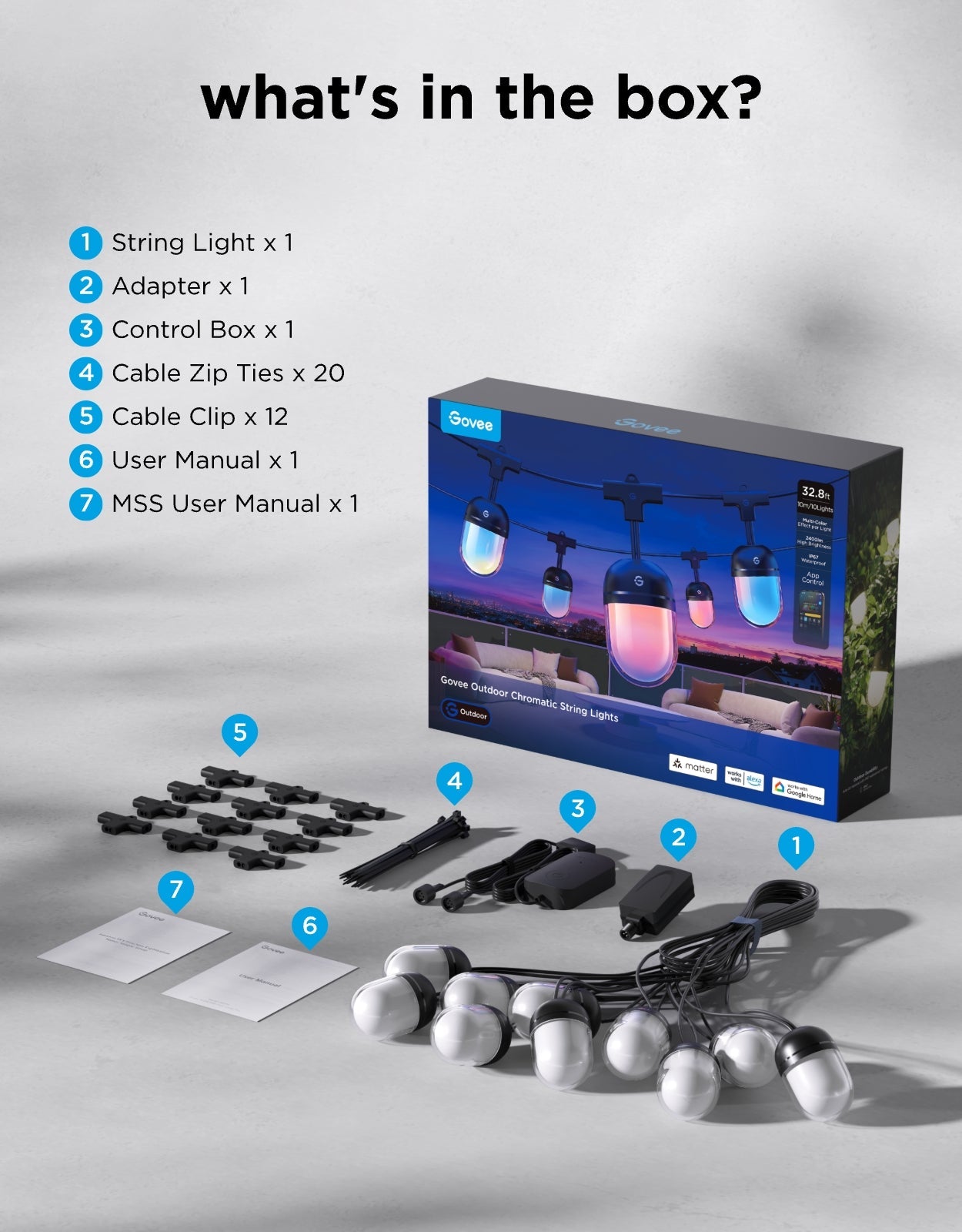 Govee Outdoor Chromatic String Lights