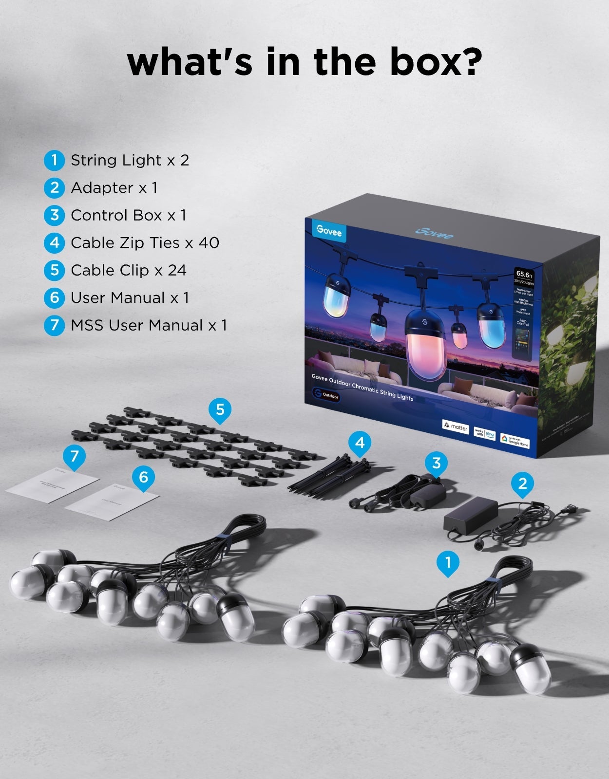 Govee Outdoor Chromatic String Lights