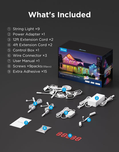 Refurbished Govee Permanent Outdoor Lights Prism