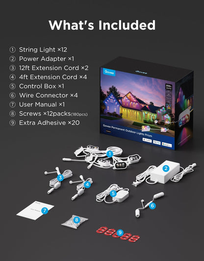 Refurbished Govee Permanent Outdoor Lights Prism