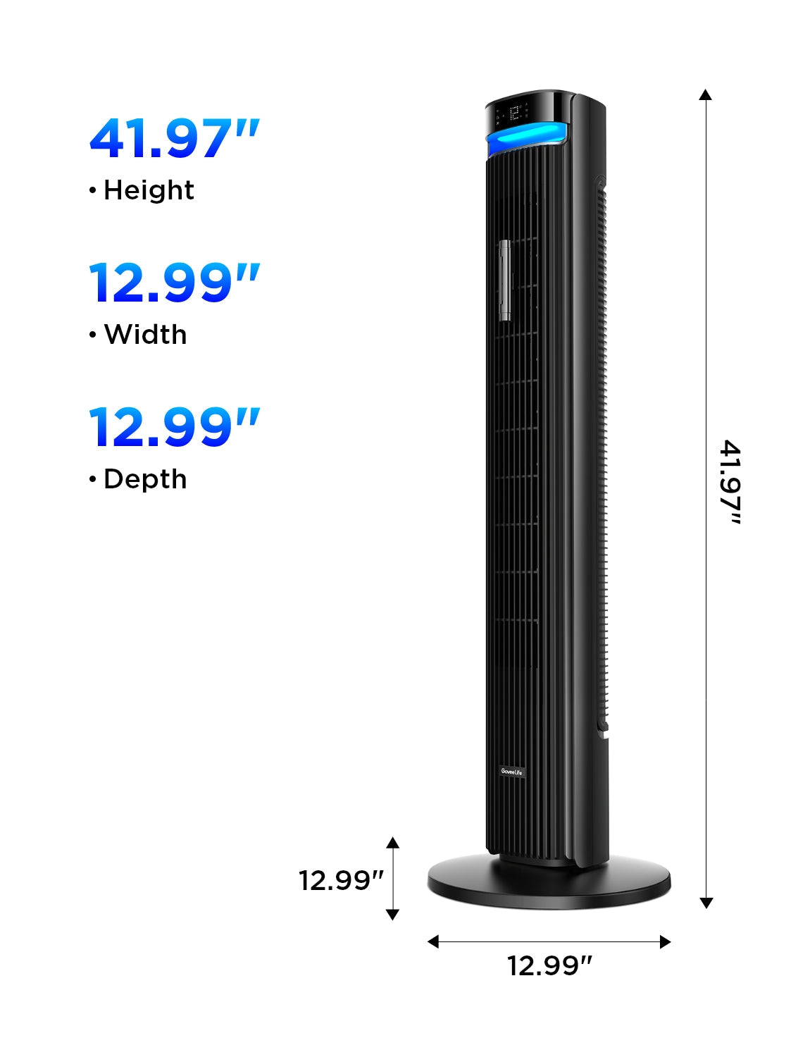 Refurbished GoveeLife 42'' Smart Tower Fan 2 Max