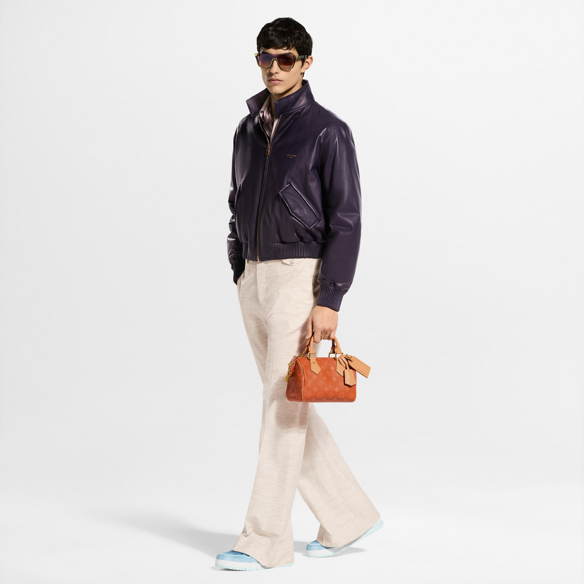 LV Trainer Sneaker Monogram-printed canvas Blue