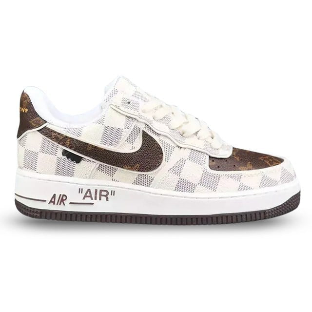 Louis Vuitton x Off-White x Nike AF1 Damier Heat Check (Custom)