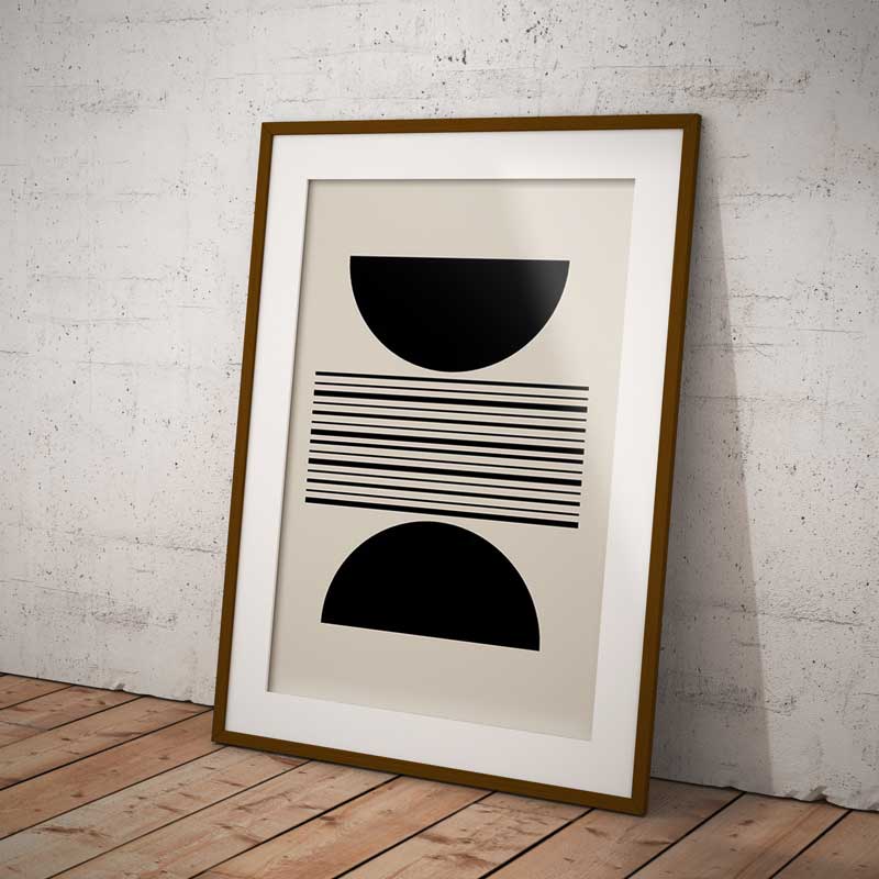 Art Boho Cup Lines Wall Art Print — Wall Art (view 2)