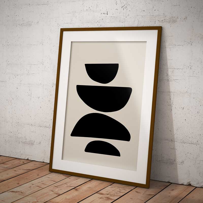 Art Boho Cups Wall Art Print