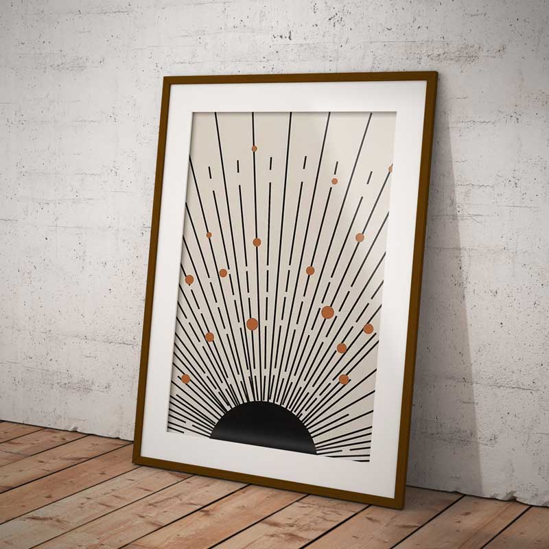 Art Boho Sunset | Abstract Boho Art Wall Art Print