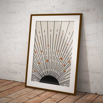 Art Boho Sunset | Abstract Boho Art Wall Art Print