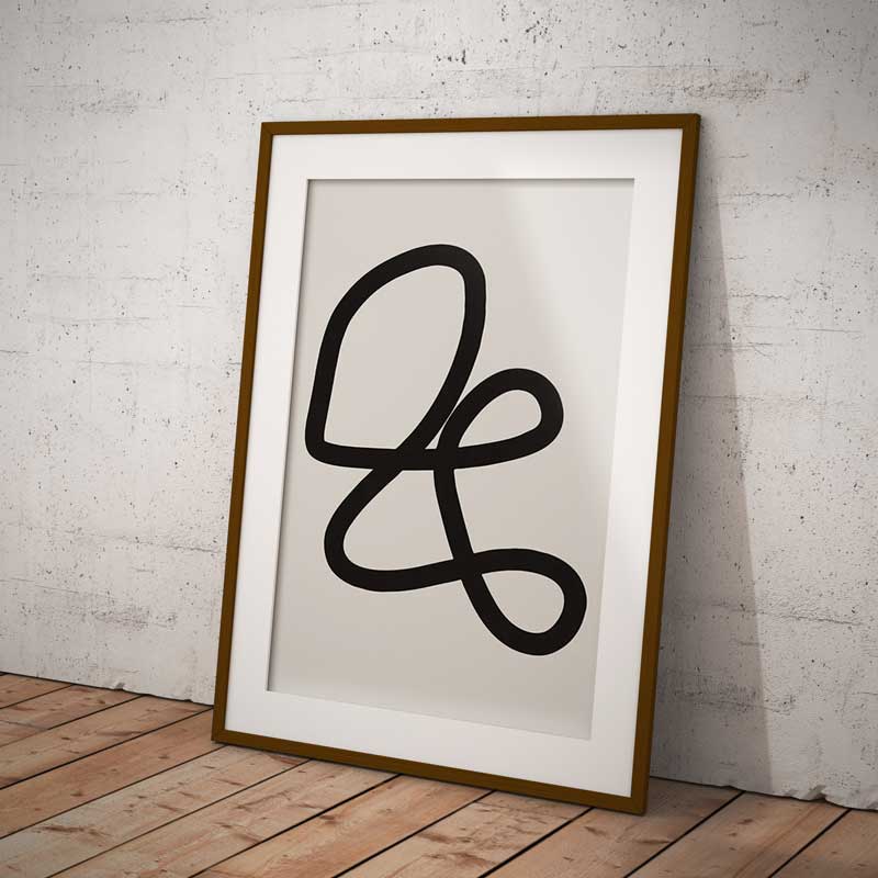 Art Boho Scribble Wall Art Print