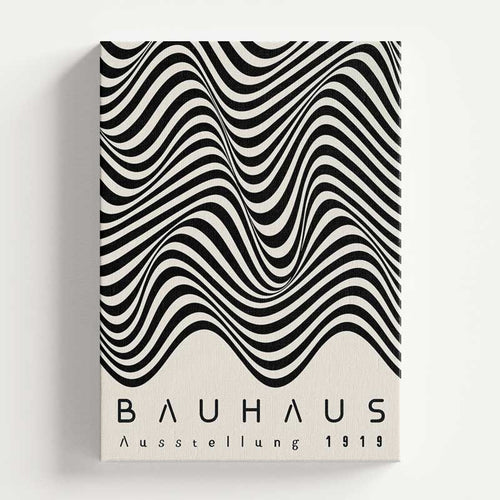 Bauhaus Design Ausstellung 1919 Waves Wall Art Print