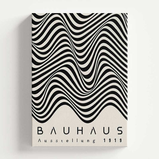 Bauhaus Design Ausstellung 1919 Waves Wall Art Print