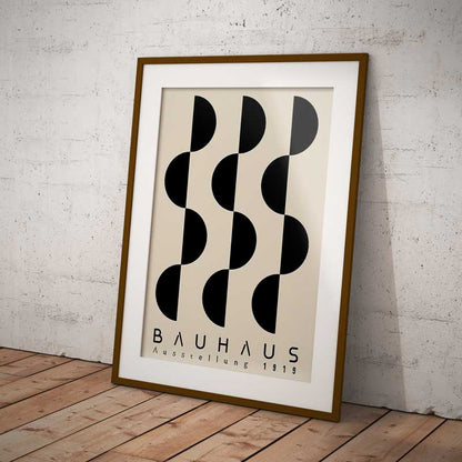 Bauhaus Design Ausstellung 1919 Wave Wall Art Print