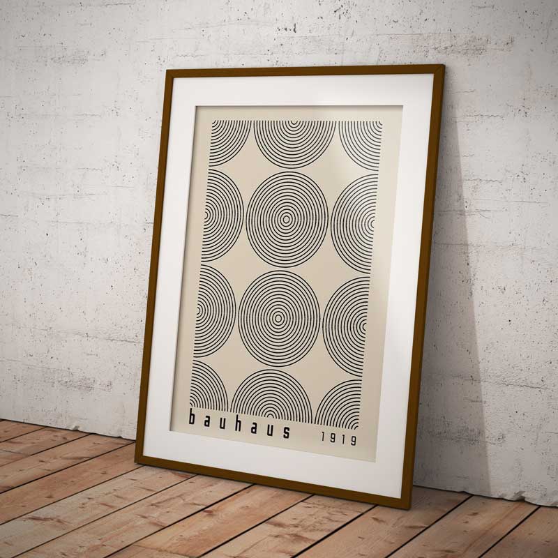 Bauhaus Circles | Modernist Geometric Art Wall Art Print