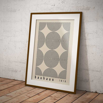 Bauhaus Circles | Modernist Geometric Art Wall Art Print