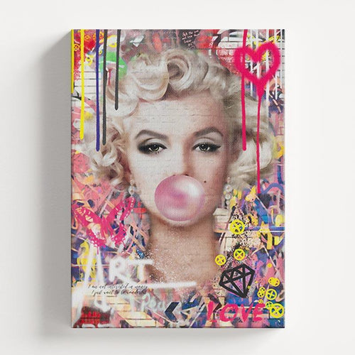 Graffiti Divas Marylin Heart Wall Art Print