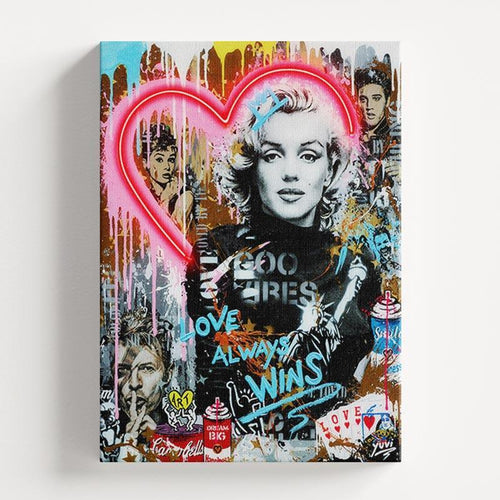 Pop Art Graffiti Marylin Love Wall Art Print