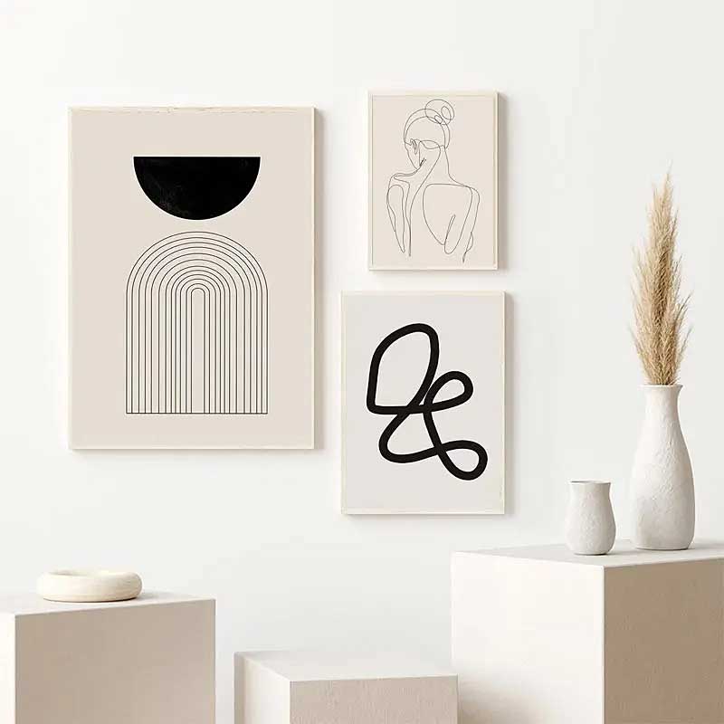 Art Boho Scribble Wall Art Print