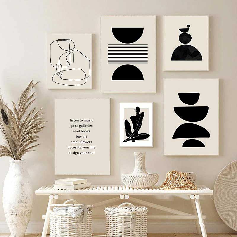 Art Boho Cups Wall Art Print
