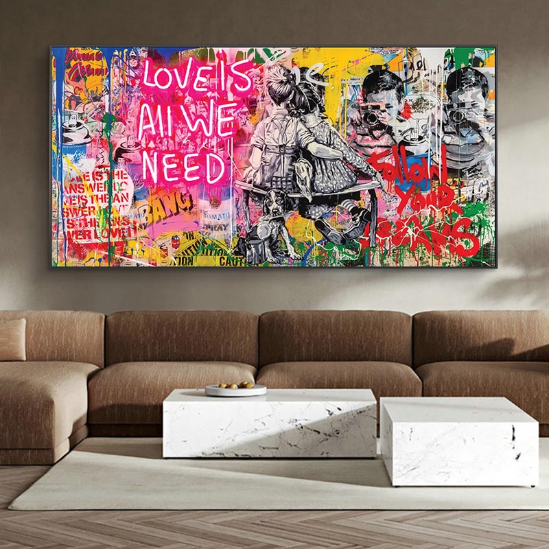 Love Is All We Need | Typography Art Wall Art Print