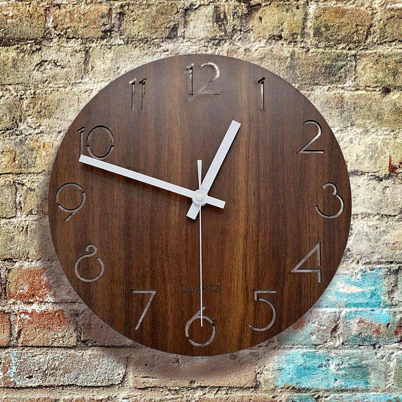 Wood Minimal Wall Clock