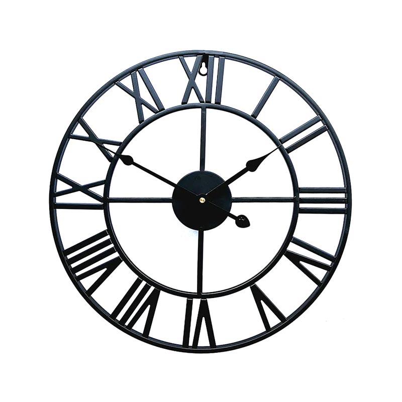 Retro Black Wall Clock — Wall Clock (view 2)