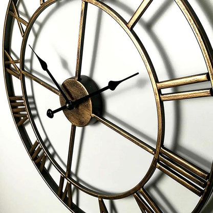 Retro Gold Wall Clock
