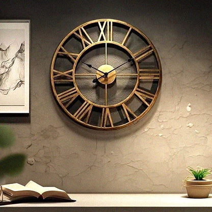 Retro Gold Wall Clock
