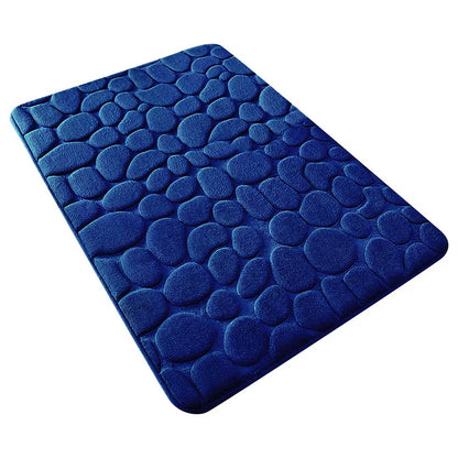 Pebble Blue Marinho Non-Slip Bath Mat