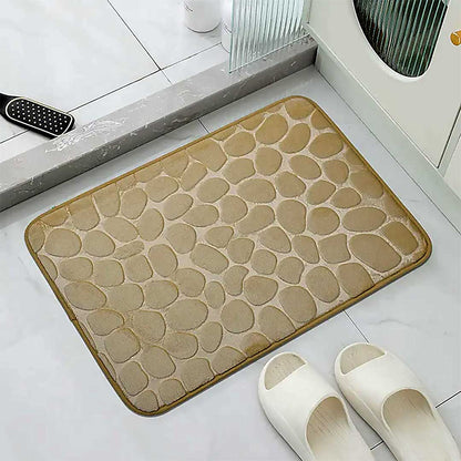Pebble Khaki Non-Slip Bath Mat