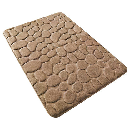 Pebble Khaki Non-Slip Bath Mat