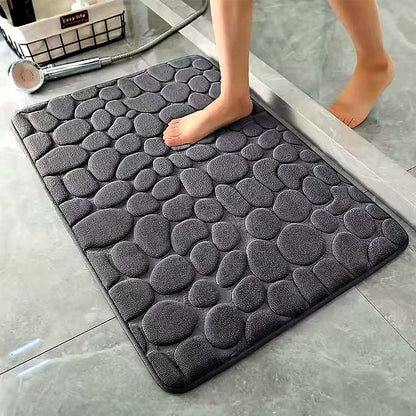 Pebble Gray Non-Slip Bath Mat
