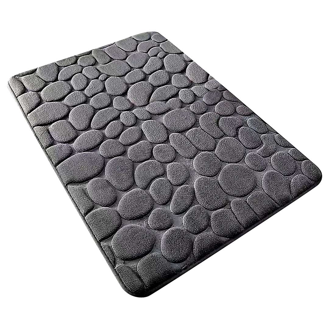 Pebble Gray Non-Slip Bath Mat